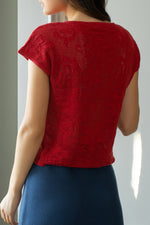 Load image into Gallery viewer, Openwork knitted blouse
