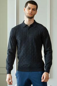 Merino wool polo shirt