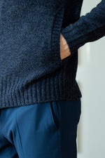 Load image into Gallery viewer, Men&#39;s Merino wool Turtleneck Zip Cardigan
