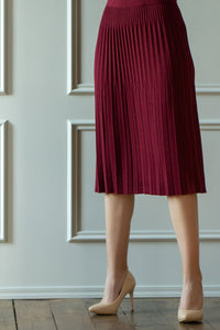 Pleated midi skirt