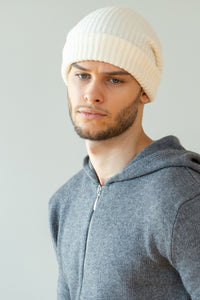 Men ribbed knitted beanie