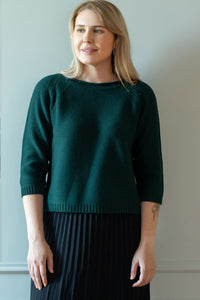 Sweater - Merino Wool, 3/4 Sleeve, For Women