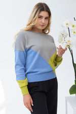 Load image into Gallery viewer, Cotton Colour Block Sweater
