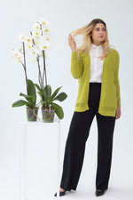 Load image into Gallery viewer, Classic cardigan green cotton
