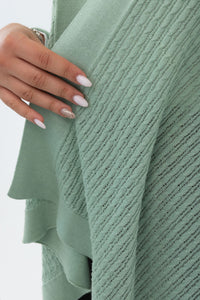 Classic triangle cardigan light green color