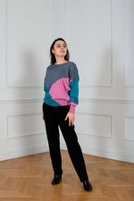 Load image into Gallery viewer, Cotton Colour Block Sweater
