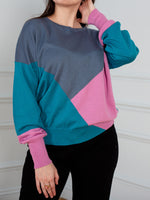 Load image into Gallery viewer, Cotton Colour Block Sweater
