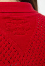 Load image into Gallery viewer, Knit T-Shirt Polo Red Color
