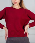 Load image into Gallery viewer, Sweater  women in Claret color
