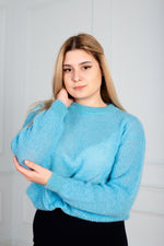 Load image into Gallery viewer, Sweater  women in light blue color
