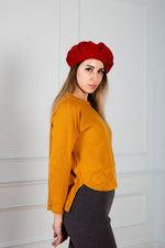 Load image into Gallery viewer, Sweater  women in yellow ocher color
