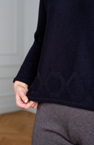 Sweater  women in diplomatic blue color