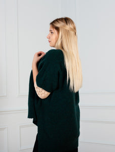 Poncho women made of natural fibers