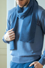 Load image into Gallery viewer, Knit Lightweight scarf for men merino wool
