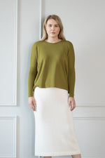 Load image into Gallery viewer, Knit sweater women green colors
